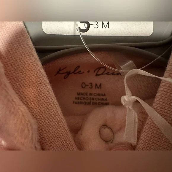 Kyle & Deena Pink Baby Dotted Textured Footie - Picture 5 of 8